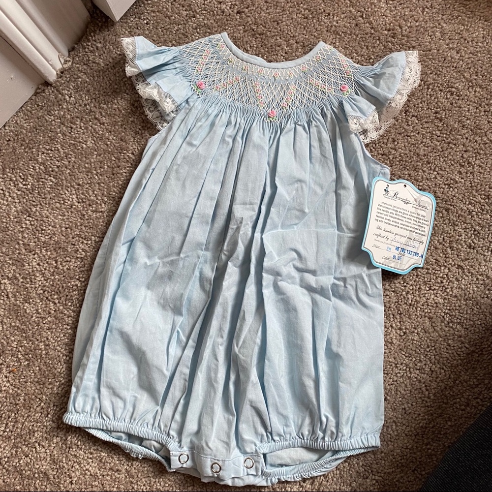 NWT Baby Girl Smocked Bubble